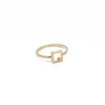 14K Női arany fantázia gyűrű cirkónia kővel