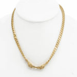 14K Női arany pancer párduc fejes cirkónia köves nyakék