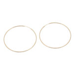 14K Női arany karika csőzáras kapcsos fülbevaló