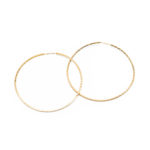 14K Női arany karika csavart csőzáras kapcsos  fülbevaló