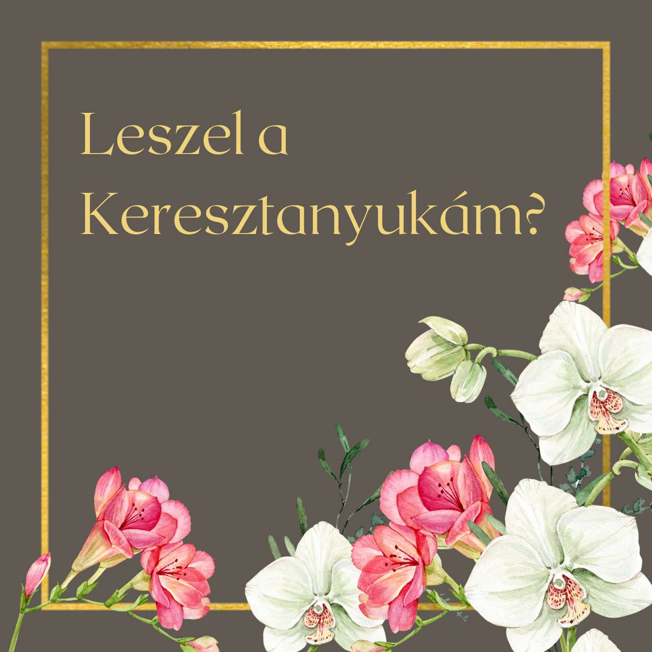 Anyák napi női ezüst végtelen jeles óra kísérő piros - Leszel a keresztanyukám?