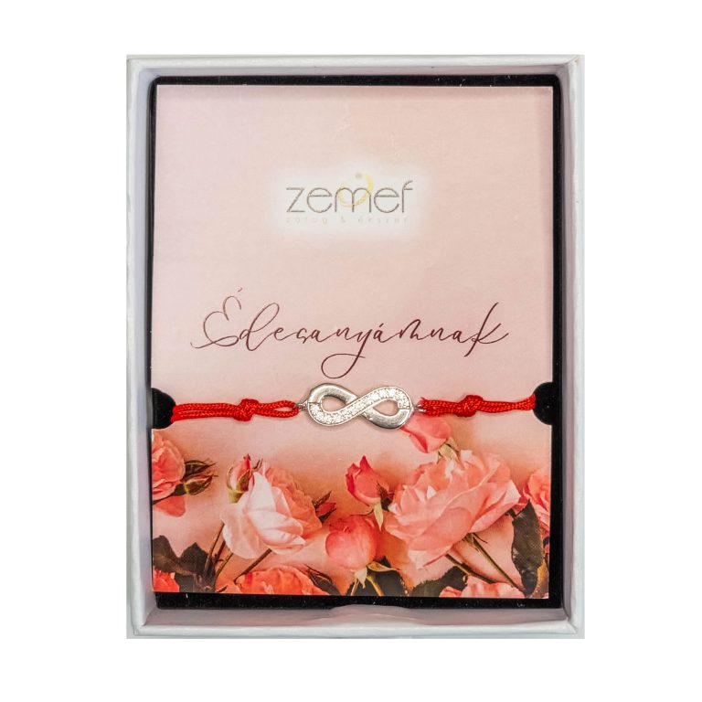 anyák napi női ezüst végtelen jeles óra kísérő piros (másolat)