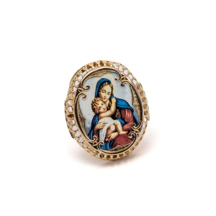 14k arany mintás gyűrű (másolat)