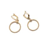 14k női arany delfin fehér köves bedugós fülbevaló (másolat)