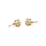 14k női arany kék fehér köves patentzáras fülbevaló (másolat)