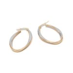 14k női arany csavart karika villás fülbevaló (másolat)