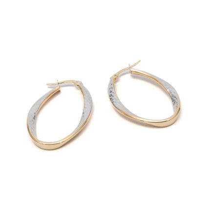 14k női arany csavart karika villás fülbevaló (másolat)