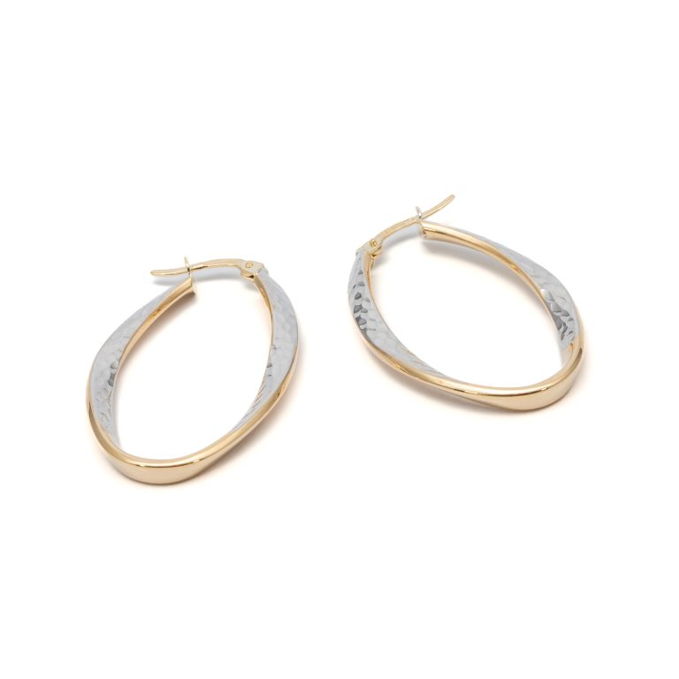 14k női arany csavart karika villás fülbevaló (másolat)