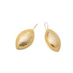 14k női arany mintás villás fülbevaló (másolat)