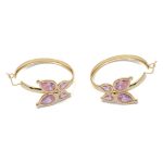 14k női arany csepp mintás beakasztós fülbevaló (másolat)