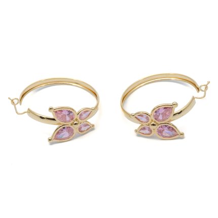 14k női arany csepp mintás beakasztós fülbevaló (másolat)