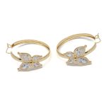 14k női arany csavart villás fülbevaló (másolat)