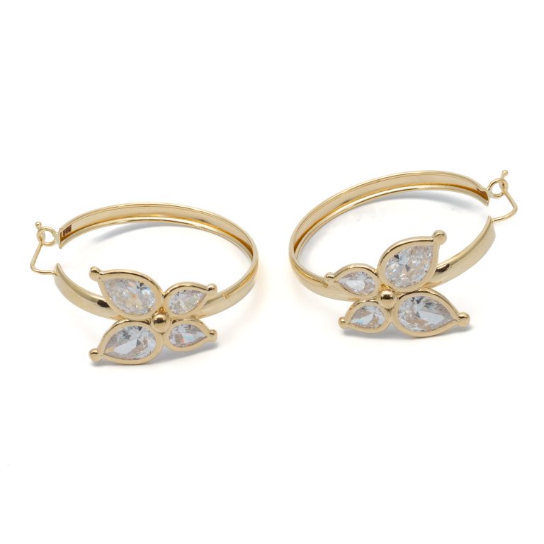 14k női arany csavart villás fülbevaló (másolat)