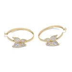 14k női arany végtelen köves stekkeres fülbevaló (másolat)