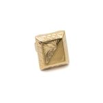 14k férfi arany fehér cirkónia köves pecsétgyűrű (másolat)