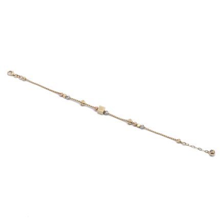 14k női arany fehérarany különleges karlánc (másolat)