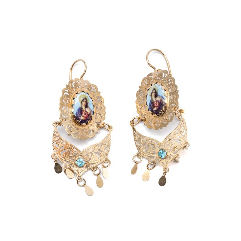 14k arany női kreol fülbevaló (másolat)