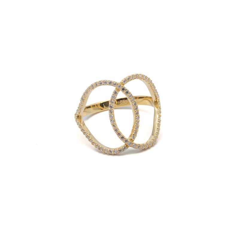 14k női arany inda mintás gyűrű (másolat)