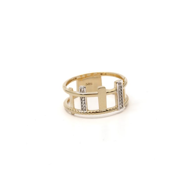 14k női arany mintás gyűrű (másolat)