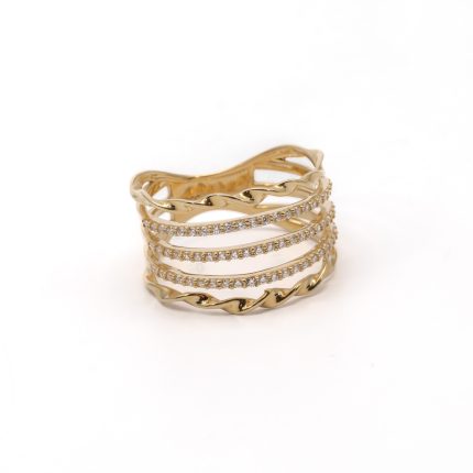 14k női arany köves gyűrű (másolat)