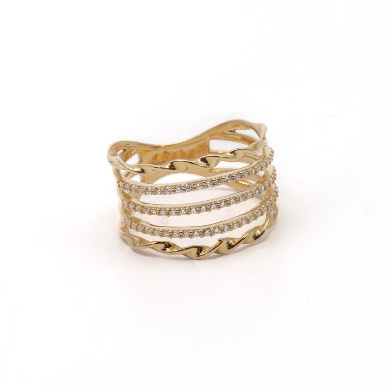 14k női arany köves gyűrű (másolat)