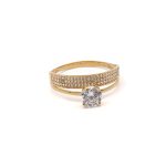 14k női köves arany gyűrű (másolat)