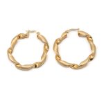 14k női arany bicolor karika fülbevaló (másolat)