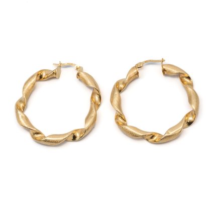 14k női arany bicolor karika fülbevaló (másolat)