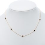 14k női arany fekete lóhere nyaklánc (másolat)