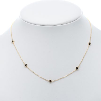 14k női arany fekete lóhere nyaklánc (másolat)