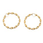 14k női arany csavart karika beakasztós fülbevaló (másolat)