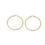 14k női arany csavart karika beakasztós fülbevaló (másolat)