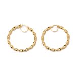 14k női arany csavart karika beakasztós fülbevaló (másolat)