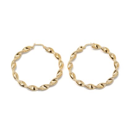 14k női arany csavart karika beakasztós fülbevaló (másolat)