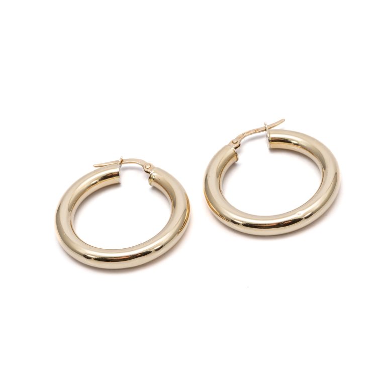 14k női arany kerek villás kapcsos fülbevaló (másolat)