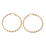 14k női arany csavart karika beakasztós fülbevaló (másolat)