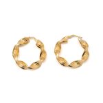 14k női arany csavart karika villás fülbevaló (másolat)