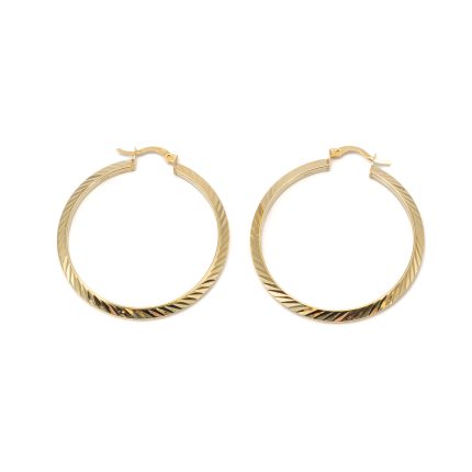 14k női arany csavart karika villás fülbevaló (másolat)