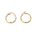 14k női arany csavart mintás villás fülbevaló (másolat)