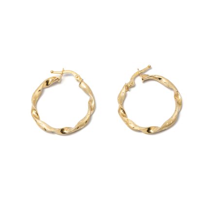 14k női arany csavart mintás villás fülbevaló (másolat)