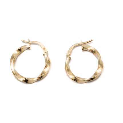 14k női arany csavart karika villás fülbevaló (másolat)