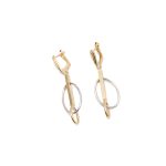 14k női arany csavart karika villás fülbevaló (másolat)