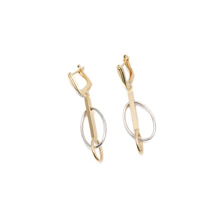 14k női arany csavart karika villás fülbevaló (másolat)