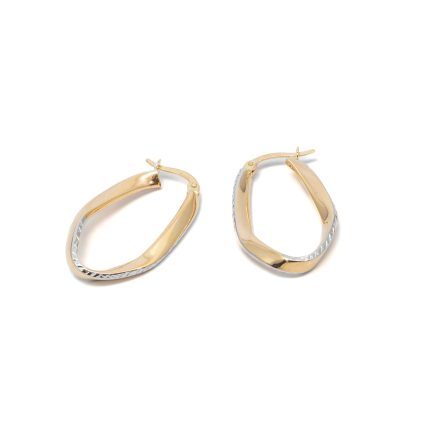 14k női arany csavart karika villás fülbevaló (másolat)