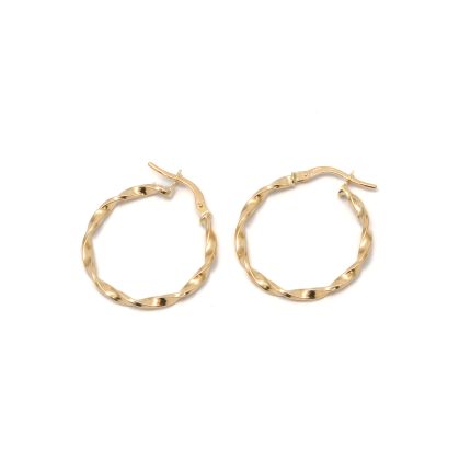 14k női arany csavart karika villás fülbevaló (másolat)