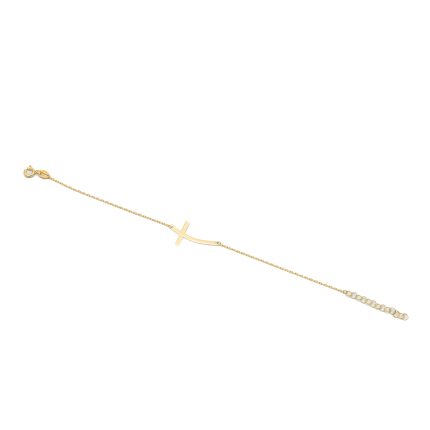 14k női arany kereszt karkötő (másolat)