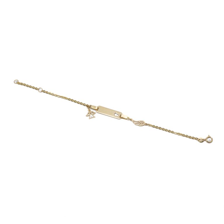 14k női arany lóhere köves karkötő (másolat)