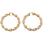 14k női arany csavart karika villás fülbevaló (másolat)