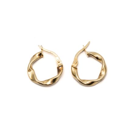 14k női arany csavart karika villás fülbevaló (másolat)