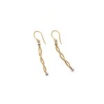 14k női arany fantázia bordó cirkónia köves beakasztós fülbevaló (másolat)